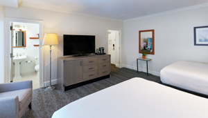 Deluxe guestroom interior at The Gideon Putnam